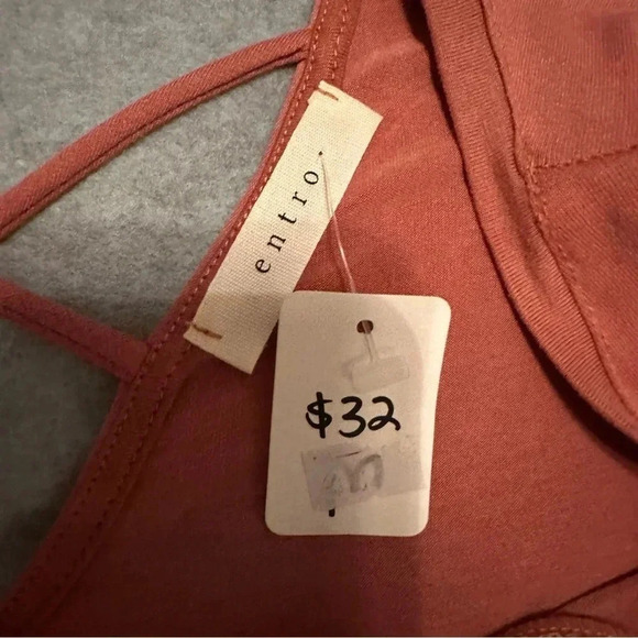 NWT Entro long sleeve vneck top blush size M - Picture 6 of 7